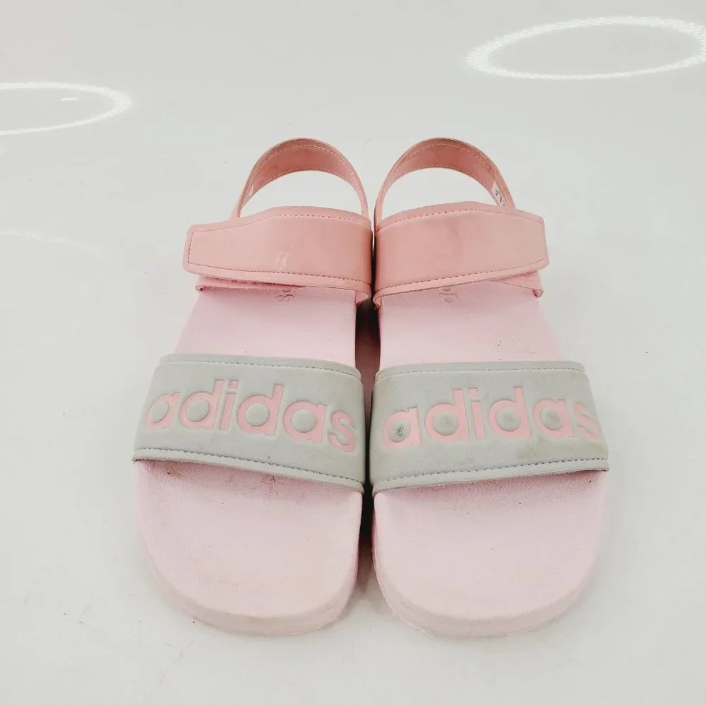 Adidas Girls Pink Grey Adilette FY8849 Casual‎ Walking Sandals Size US 4